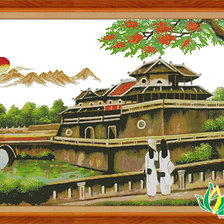 Схема вышивки «Co gai Hue»