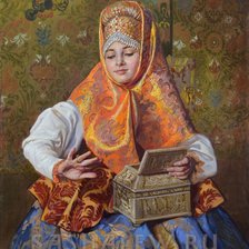 Схема вышивки «Девушка»