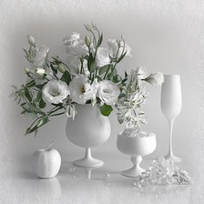 Схема вышивки «белый натюрморт»