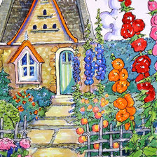 Схема вышивки «сказочный домик»