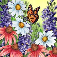 Схема вышивки «бабочка»