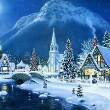 Схема вышивки «Зимняя ночь»