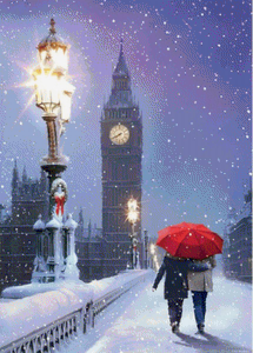 Лондон в снегу - лондон - предпросмотр