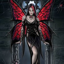 Схема вышивки «черная вдова»