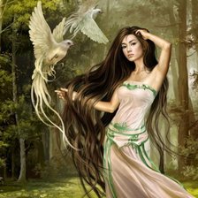 Схема вышивки «девушка»