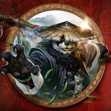 Схема вышивки «Пандарен с фоном»