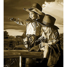 Схема вышивки «Маленькие ковбои)»