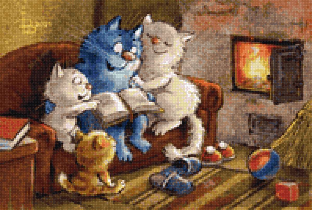 Семейное чтение. - до 190, зенюк, синие коты, котики, до 240 крестиков - предпросмотр