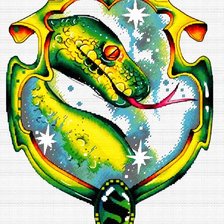 Схема вышивки «Слизерен»