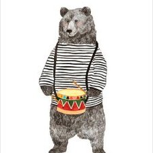 Схема вышивки «Медведь с барабаном»