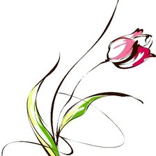 Схема вышивки «тюльпан»