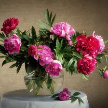 Схема вышивки «Пионы в вазе»