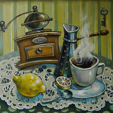 Схема вышивки «кофе»