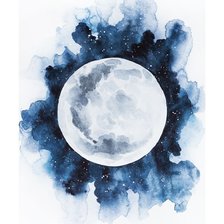 Схема вышивки «Луна»