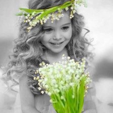 Схема вышивки «Девочка с венком»