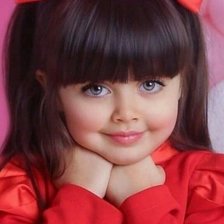 Схема вышивки «Девочка с бантом»