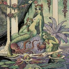 Схема вышивки «Русалки»