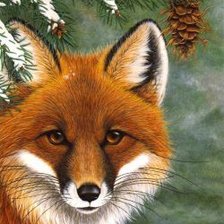 Схема вышивки «Рыжая красавица»