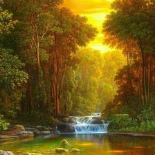 Схема вышивки «Осенний лес»