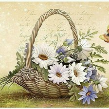 Схема вышивки «Карзина с цветами»