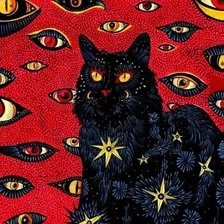 Схема вышивки «Звёздный кот»