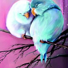 Схема вышивки «Попугайчики»