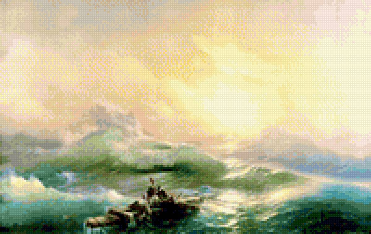 Девятый вал - море, живопись, картины - предпросмотр