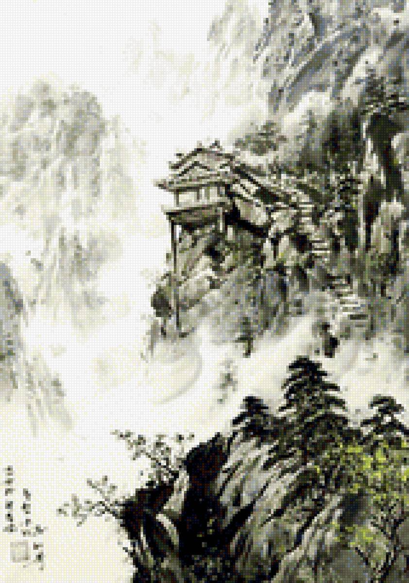 Алмазные горы - пейзаж, весна, картины, живопись, лето, горы - предпросмотр