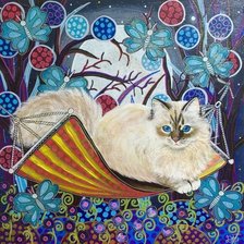 Схема вышивки «кот»