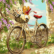 Схема вышивки «велосипед»
