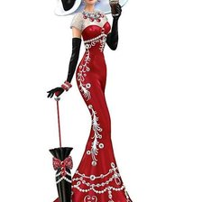 Схема вышивки «Леди в красном»