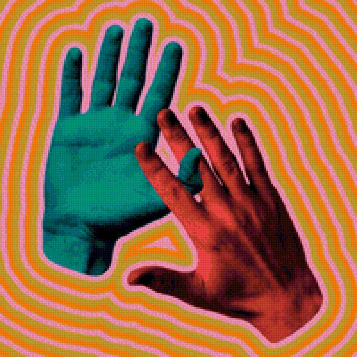 Руки - руки, психоделика, ладони, странно, девушка - предпросмотр