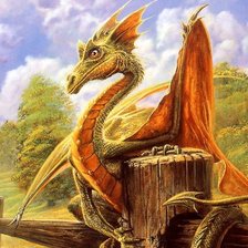 Схема вышивки «дракон»