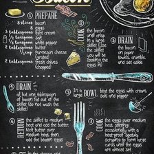 Схема вышивки «bacon & eggs»