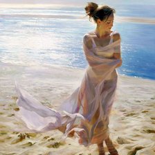 Схема вышивки «Девушка»