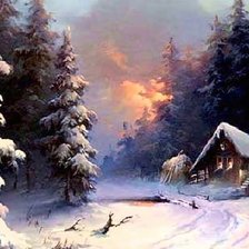 Схема вышивки «Зима»