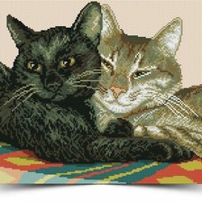 Схема вышивки «Коты»