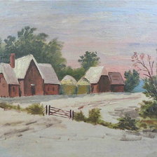 Схема вышивки «Деревня»