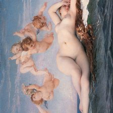 Схема вышивки «АЛЕКСАНДР КАБАНЕЛЬ.  РОЖДЕНИЕ ВЕНЕРЫ, 106 х 182,6 см»