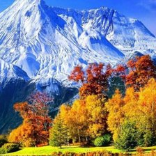 Схема вышивки «Осень в горах»