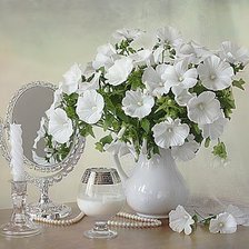 Схема вышивки «Белые колокольчики»