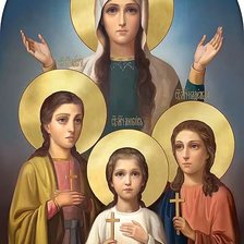 Схема вышивки «Вера, Надежда, Любовь и мать их София»