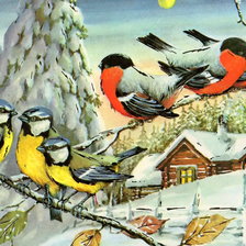 Схема вышивки «пртицы»