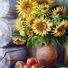 Схема вышивки «деревенский букет»