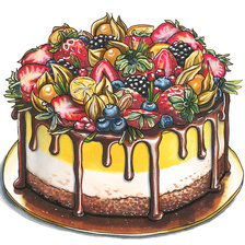 Схема вышивки «торт»