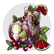 Схема вышивки «Коктейль»