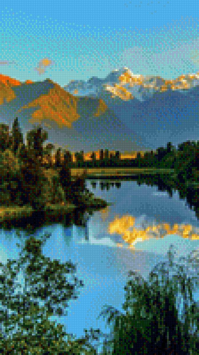 Горы - озеро, горы - предпросмотр