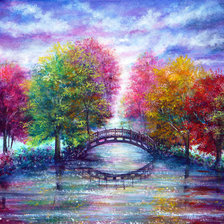 Схема вышивки «Волшебный мост»