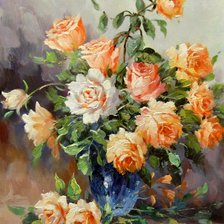 Схема вышивки «Чайные розы»