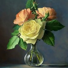 Схема вышивки «Чайные розы»